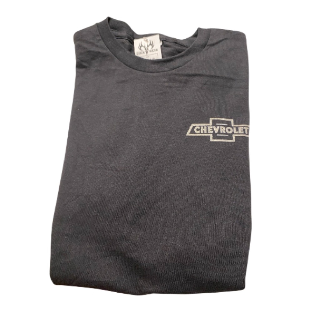 Chevrolet Black Graphic T-Shirt Logo on Front Short Sleeves NWT Size Large